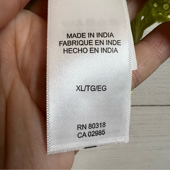 Lucky Brand Yellow Floral Doily Boho Tank Top Open Side Size XL - Picture 10 of 14